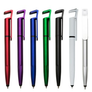 Caneta Plástica Touch com Suporte Personalizada Ref. SCX-00708