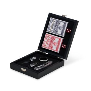 Kit Vinho com Jogo de Baralho Personalizado - REF. SCX-08128