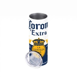 Copo Térmico Retrô 600ml em Inox – Estampa Inspirada na Corona Extra