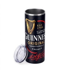 Copo Térmico Retrô 600ml em Inox – Estampa Inspirada na Guinness