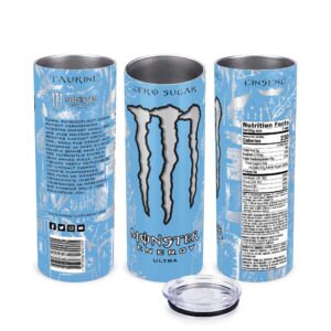 Copo Térmico Retrô 600ml em Inox – Estampa Inspirada na Monster Energy Ultra